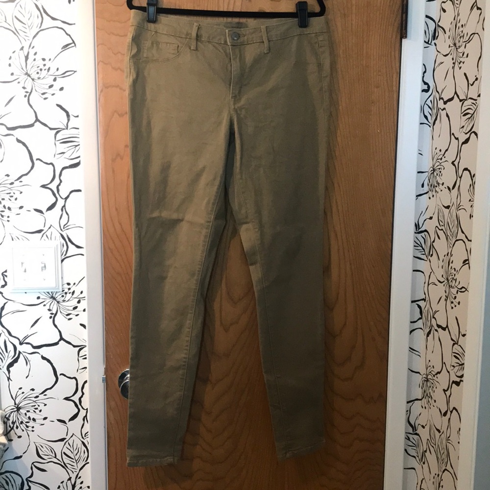 Khaki stretch jeans, size 14L, comfortable!